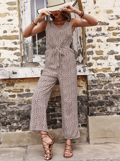 Liva Printed Basic Jumpsuit