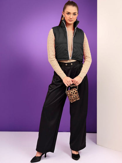 Women Lightweight Crop Puffer Jacket