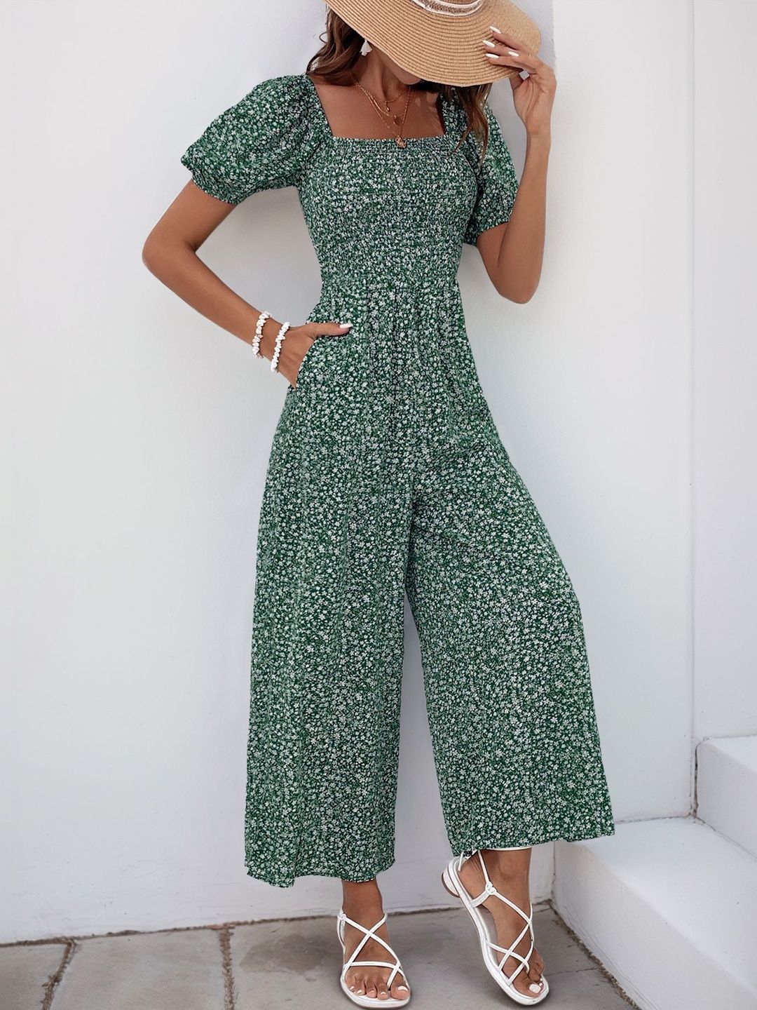 Printed Culotte Jumpsuit