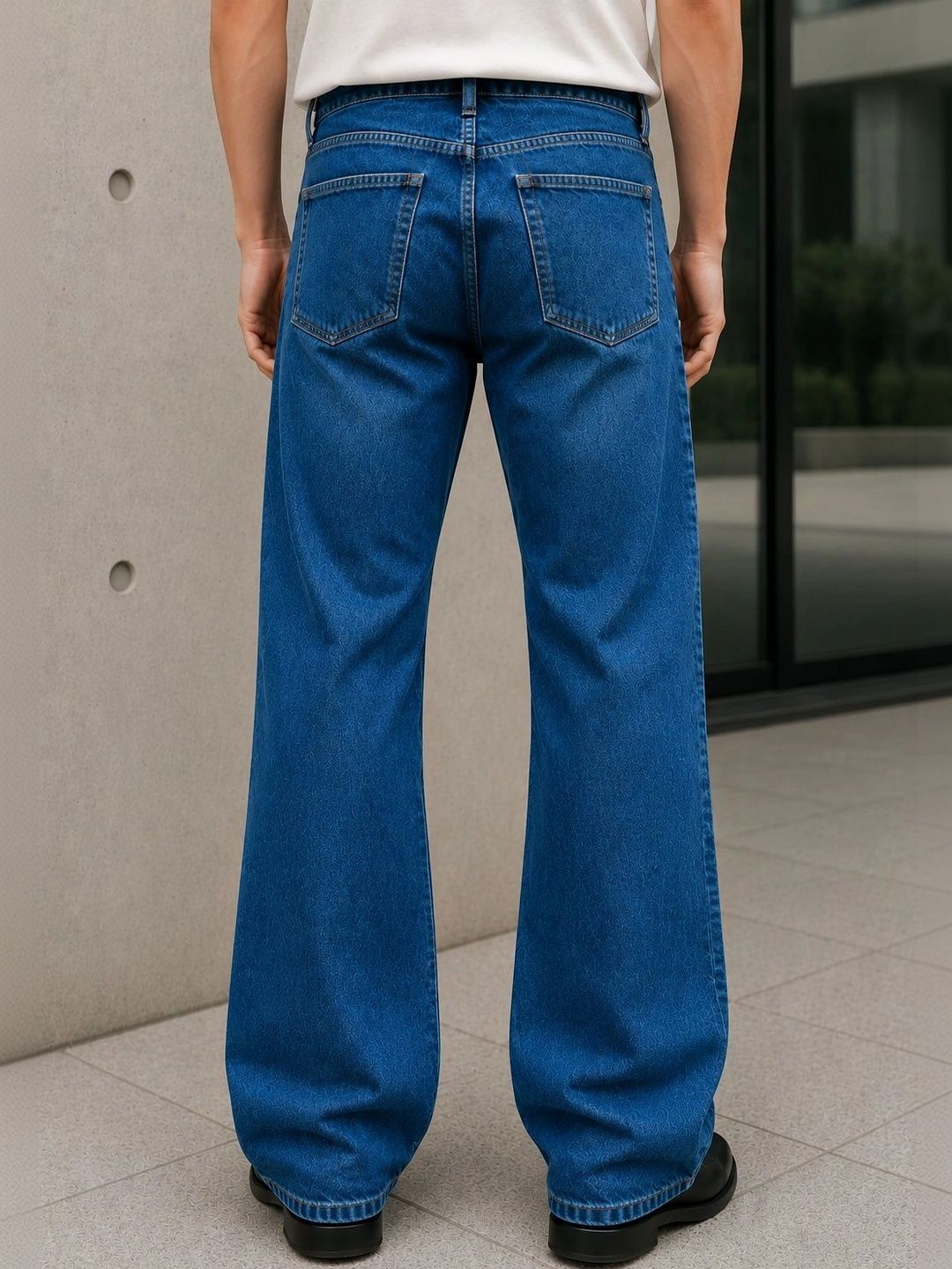 Men Bootcut High-Rise Light Fade Jeans