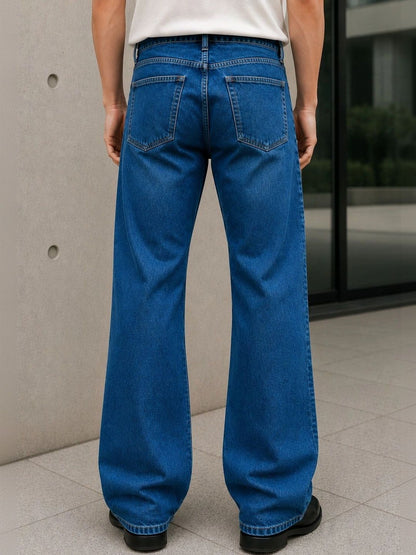 Men Bootcut High-Rise Light Fade Jeans
