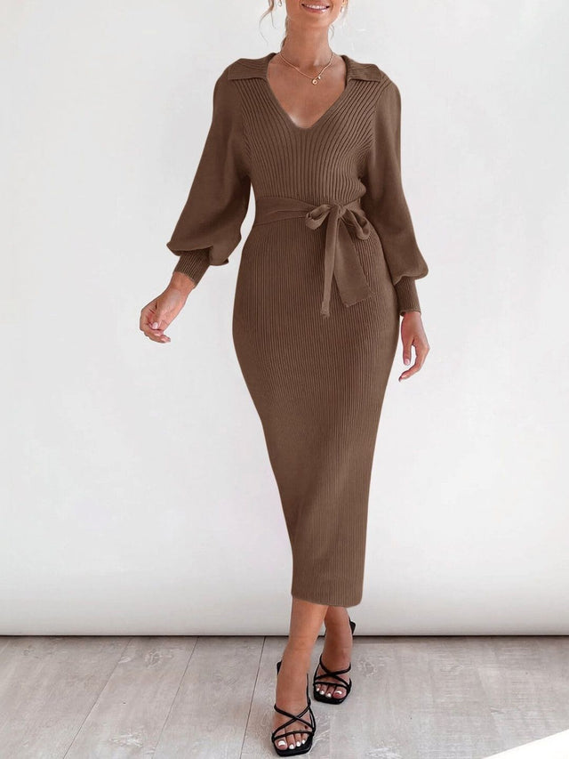 A-Line Midi Dress - Nowi Korean Fashion