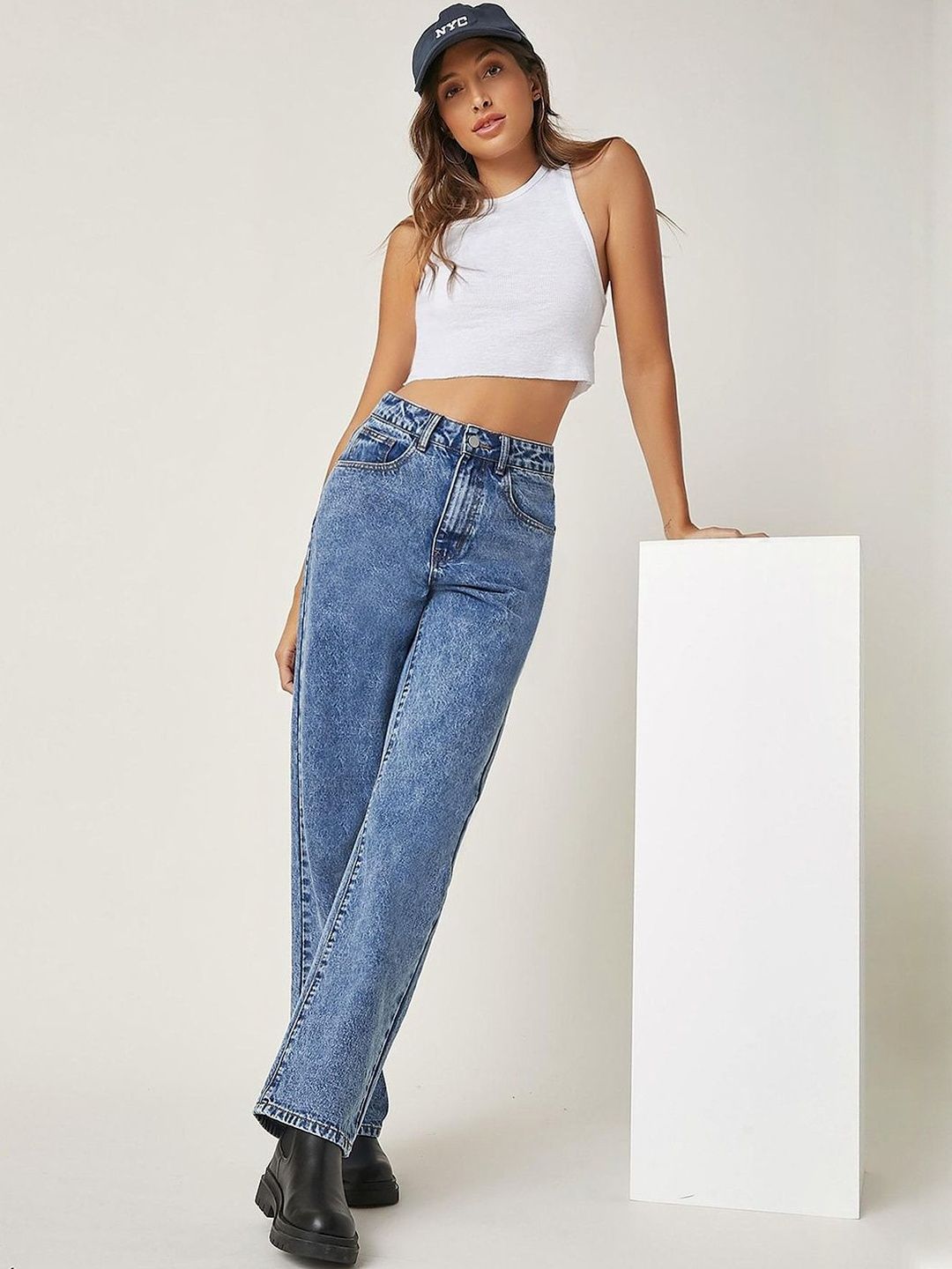 Women Pack Of 2 High-Ris Clean Look Stretchable Cotton Jeans