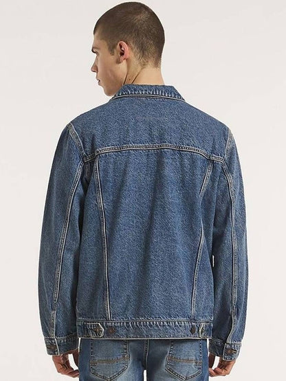 NOWI Men Regular Fit Solid Denim Jacket