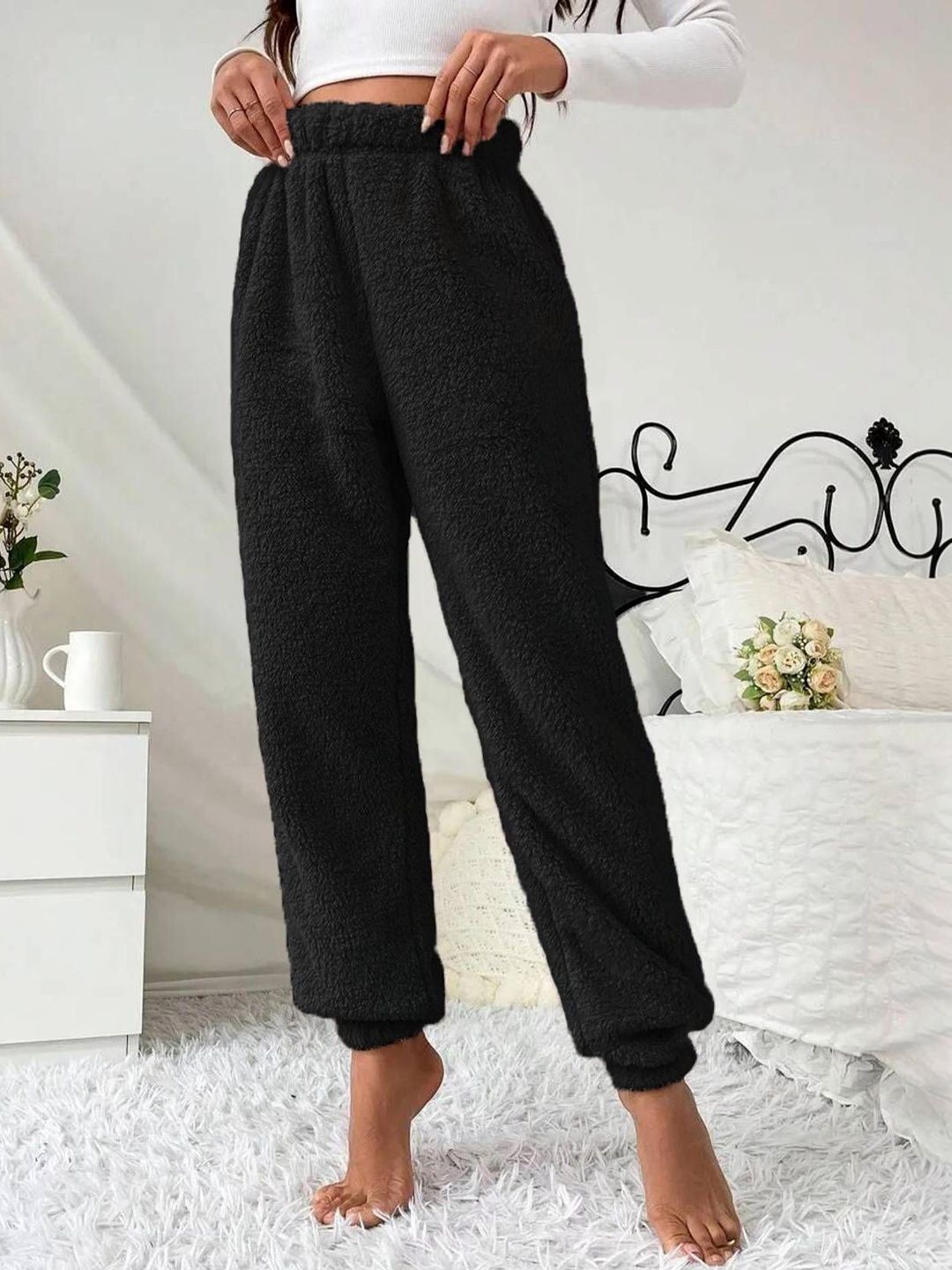Women High-Rise Easy Wash Trousers
