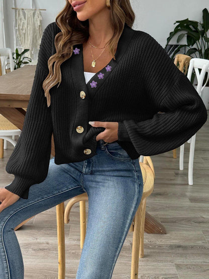 Women Ribbed Cardigan