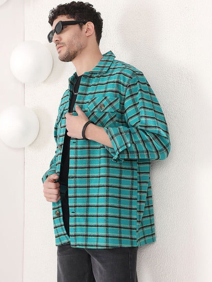 Men Tartan Checks Checked Casual Shirt