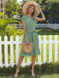 NOWI Polka Dot Print Fit & Flare Midi Dress