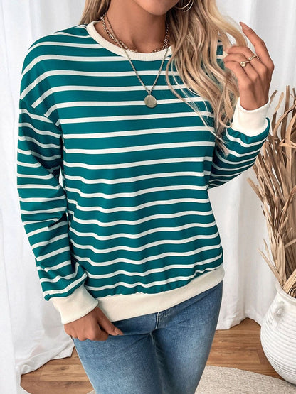 Women Striped Sweatshirt