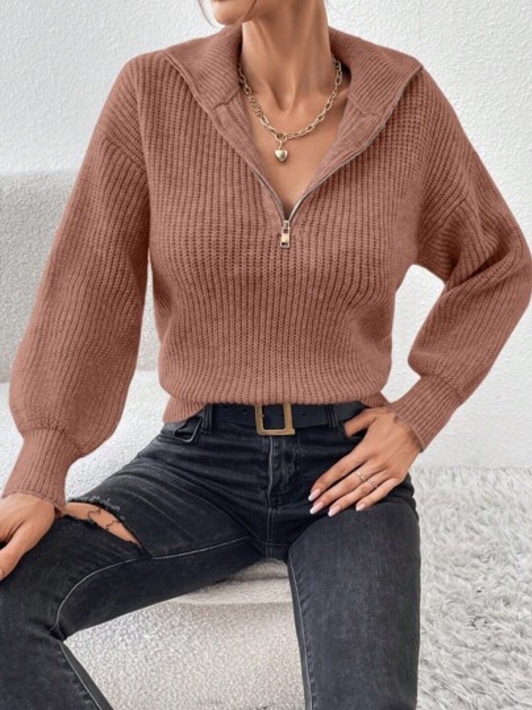 Women Ribbed Pullover