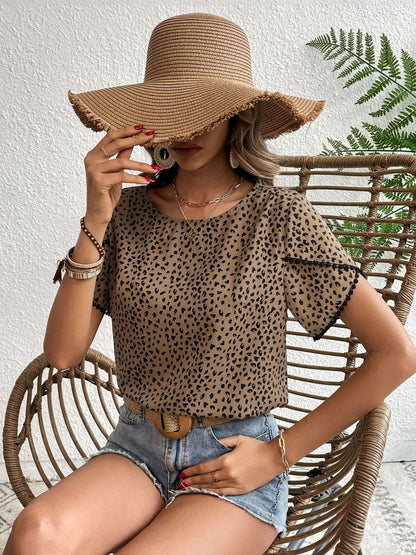 Animal Print Cotton Top