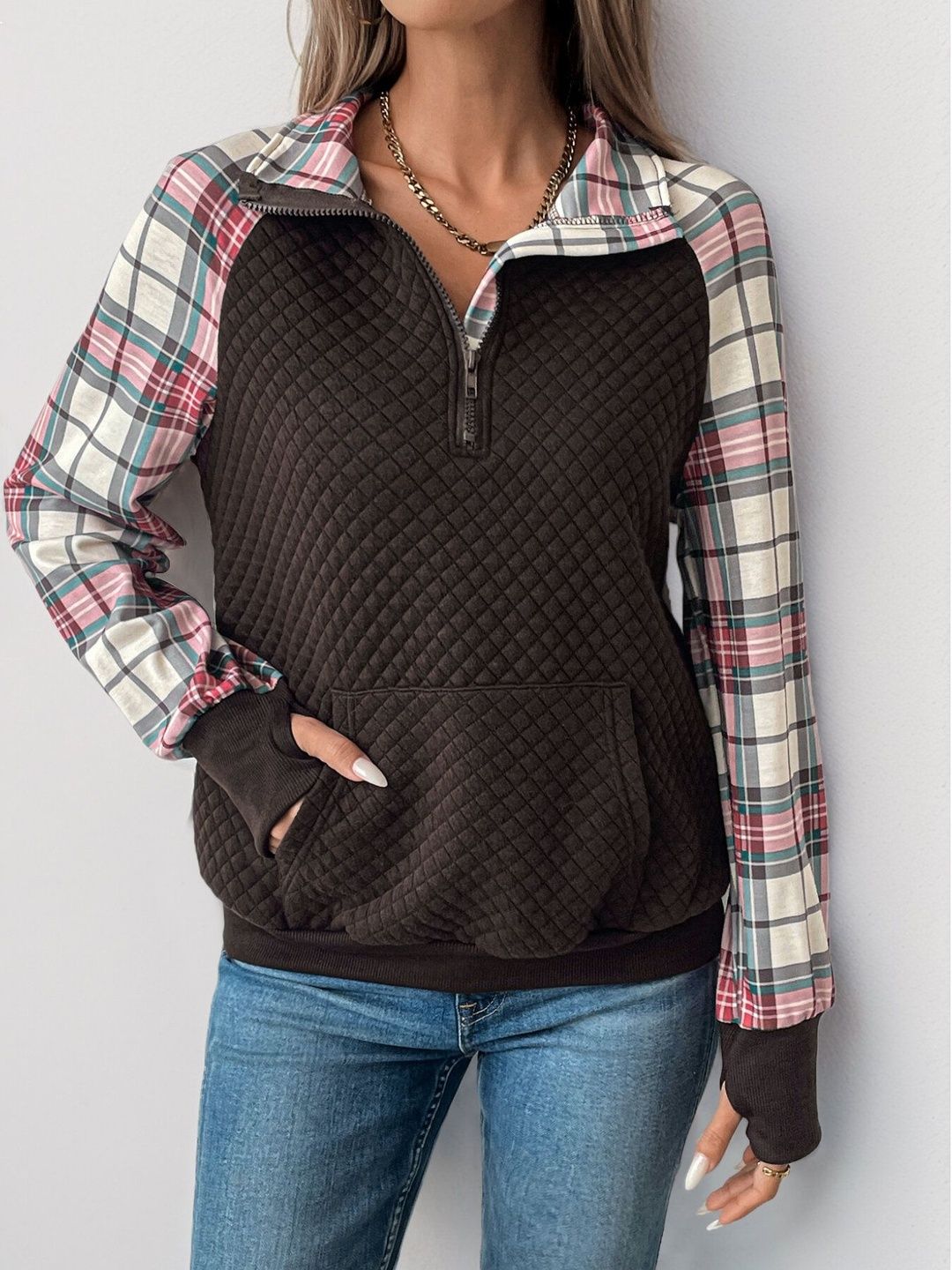 Women Colourblocked Sweatshirt