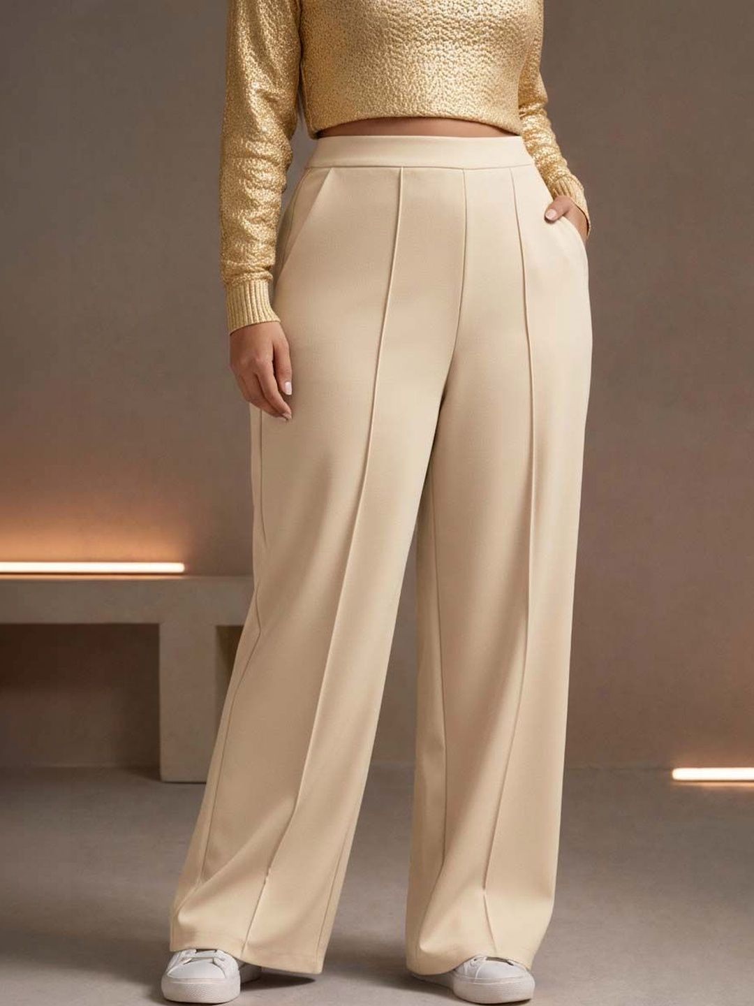 Women Wrinkle Free Trousers
