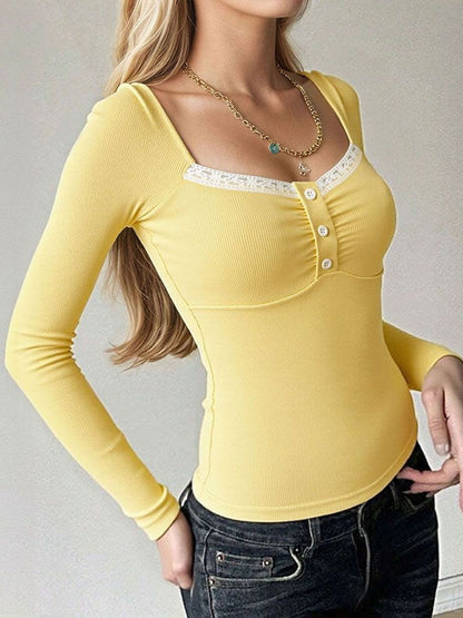 Women's Yellow Cotton Top