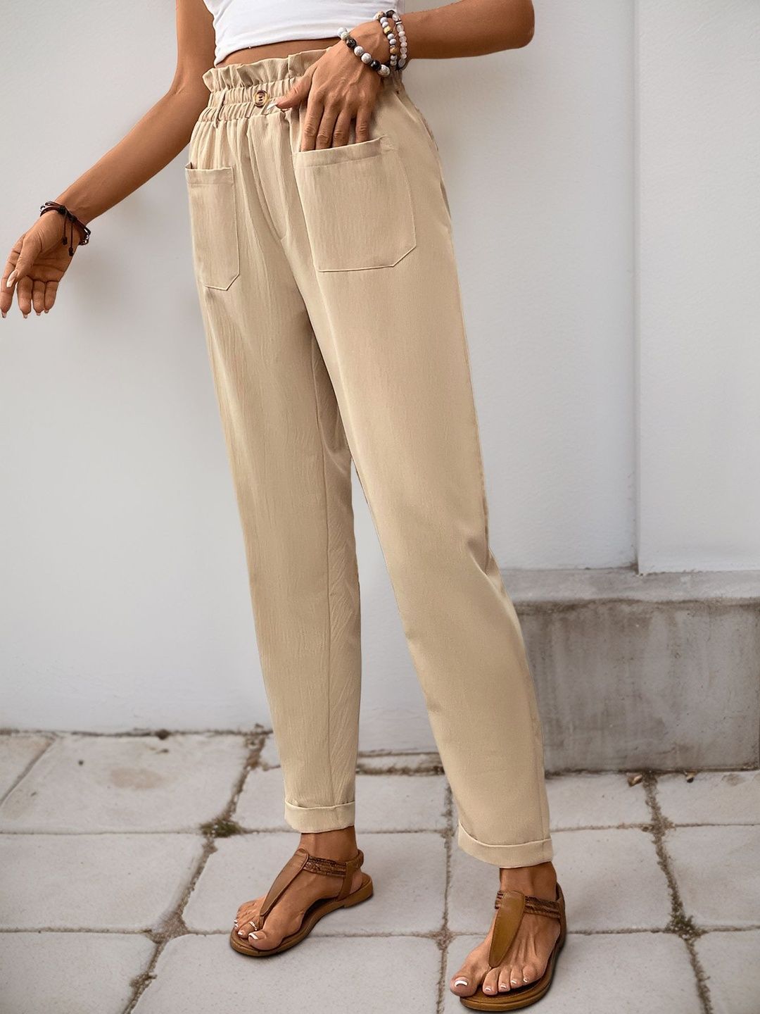 Women High-Rise Non Iron Trousers