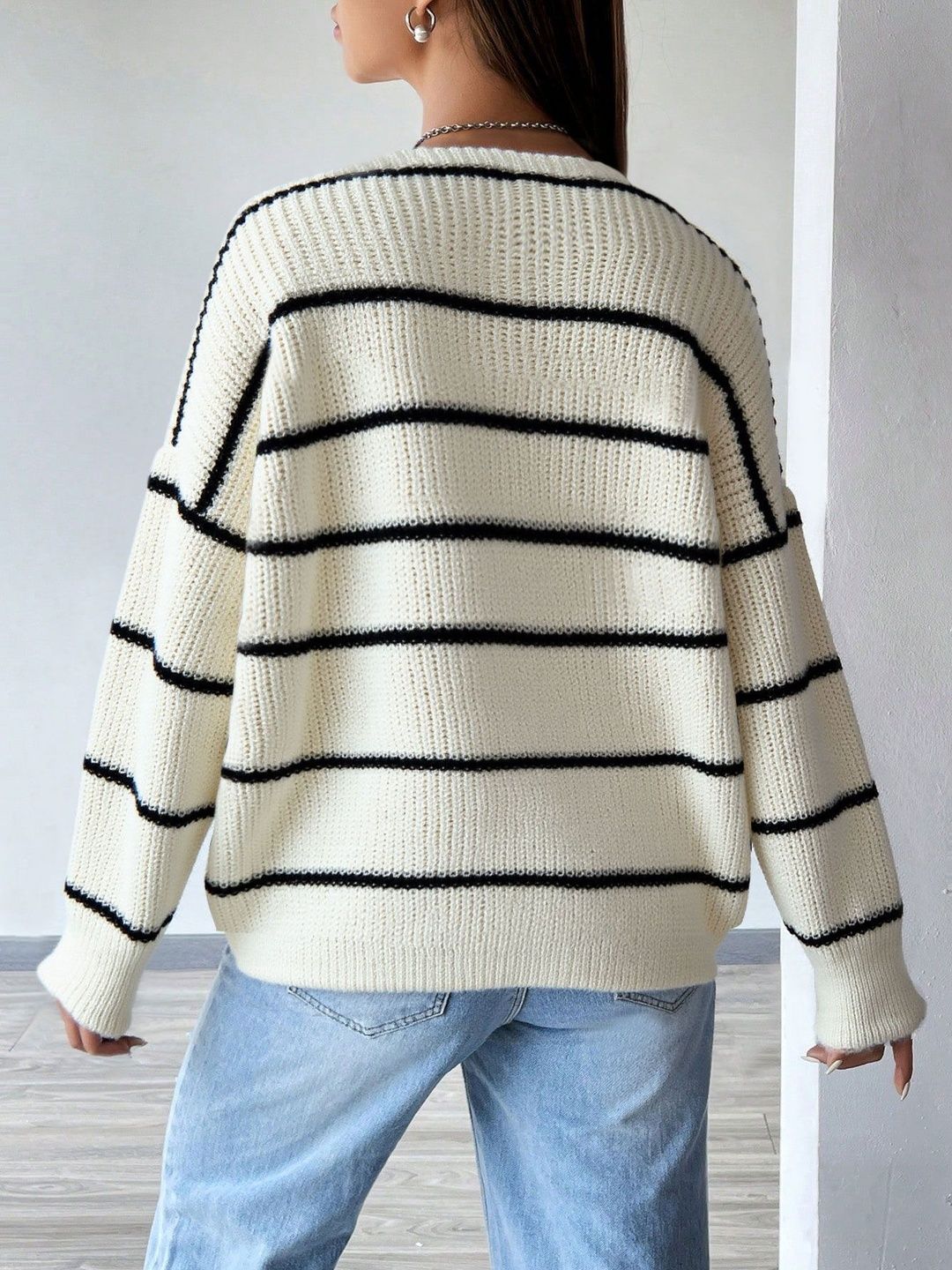 NOWI Women Striped Cardigan
