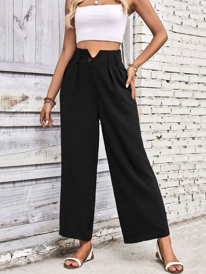 Women High-Rise Non Iron Pleated Trousers