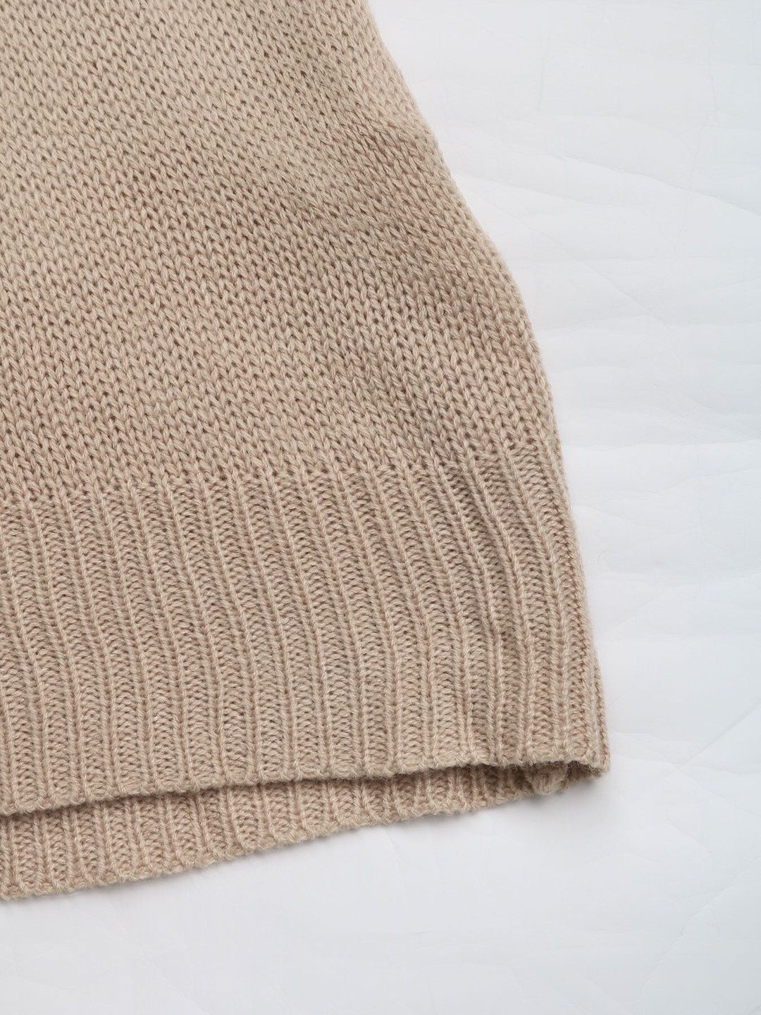 Women's Beige Printed Pullover
