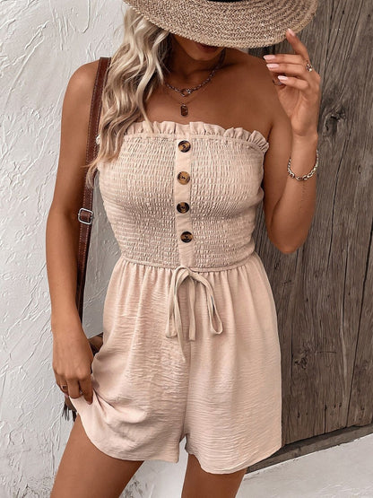 Strapless with Ruffles Jumpsuit