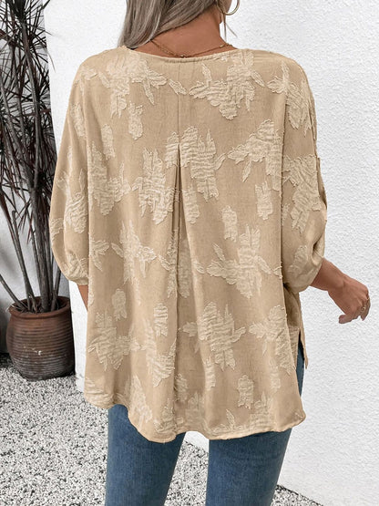 Roll-Up Sleeves Linen Top