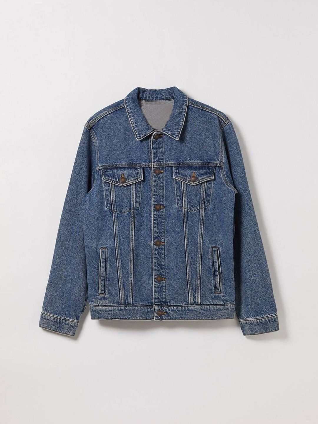 NOWI Men Regular Fit Solid Denim Jacket