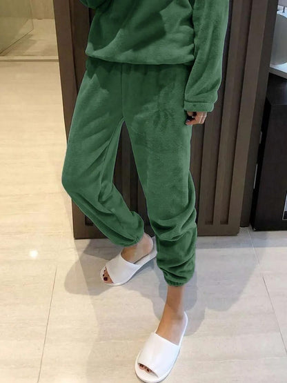 Round Neck Long Sleeves Night Suit