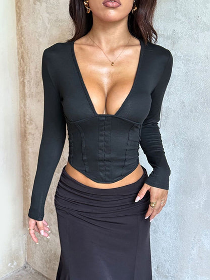 Women's Black Cotton Crop Top Printed Regular Fit