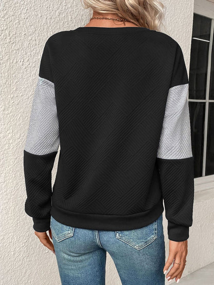 Women Colourblocked Sweatshirt