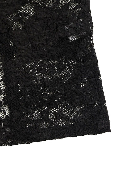 Women's Black Embroidered Puff Sleeve Bodycon Midi Dress