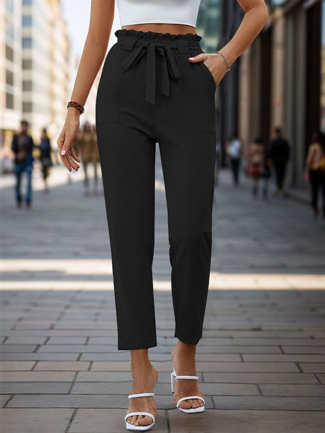 Women High-Rise Non Iron Trousers