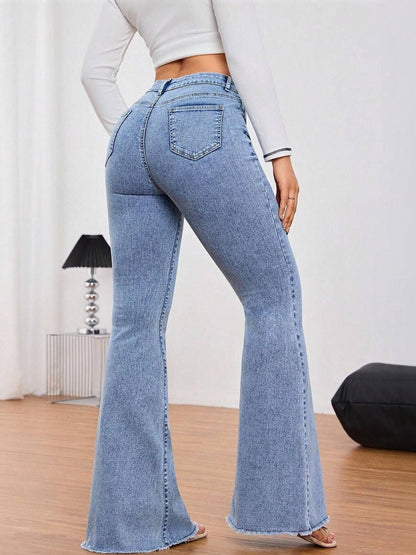 Women Bootcut High-Rise Light Fade Stretchable Jeans