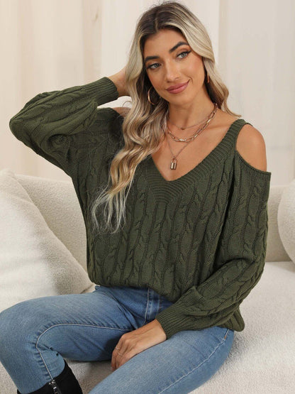 Women Cable Knit Pullover
