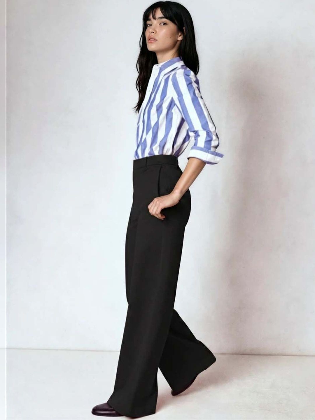 Women Straight Fit Wrinkle Free Trousers