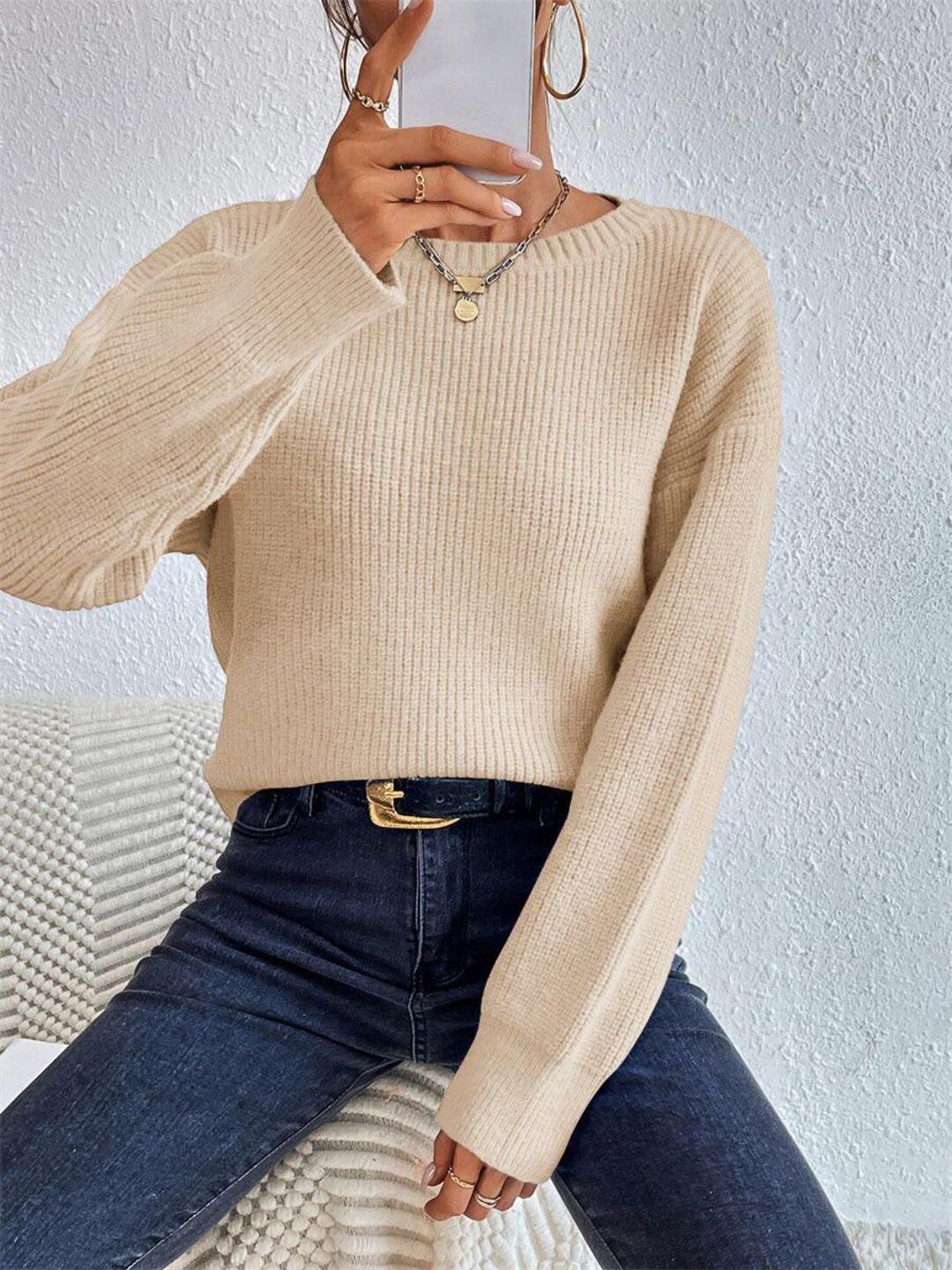 Women Ribbed Pullover