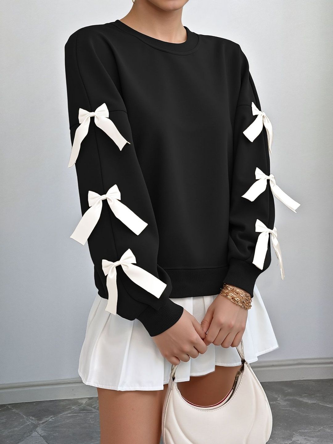 NOWI Women Embellished Sweatshirt