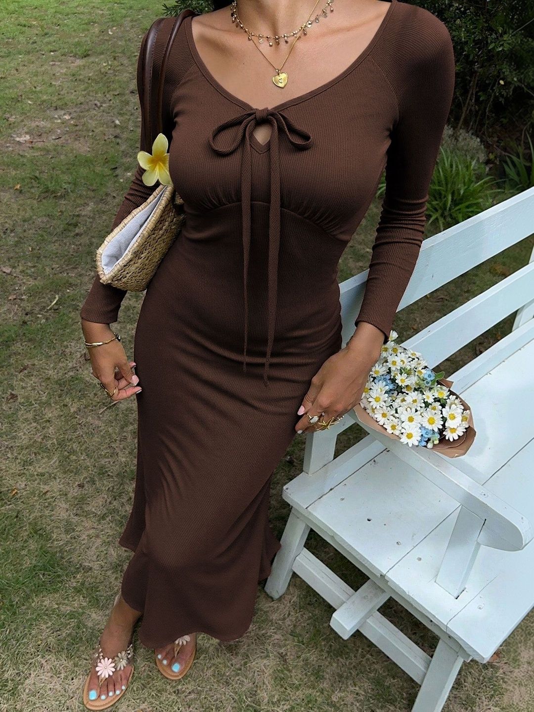 NOWI Fit & Flare Maxi Dress