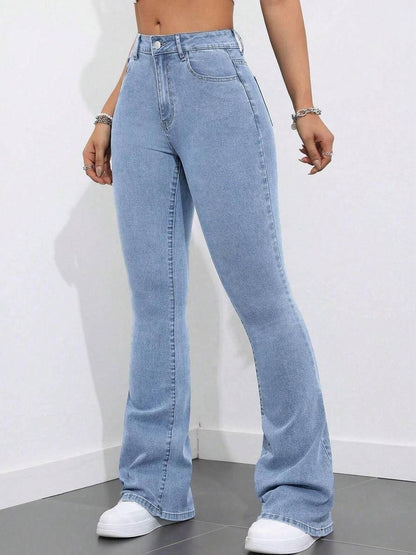 Women Bootcut High-Rise Light Fade Stretchable Jeans