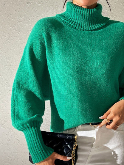 Pullover in Green acrylic Style 459 - Nowi Korean Fashion