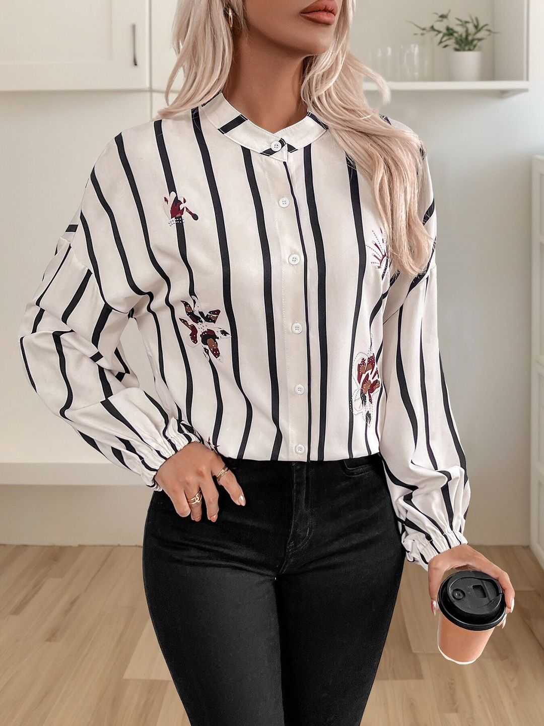 Women Striped Casual Shirt