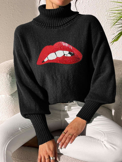 Women Printed Pullover with Embellished Detail