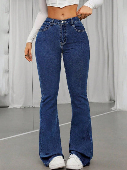 Women Bootcut High-Rise Stretchable Jeans
