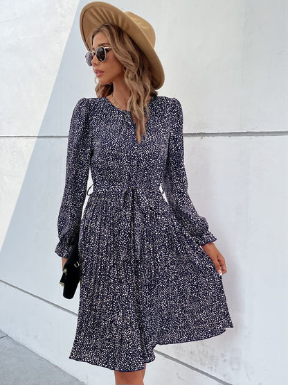 Women's Grey Nowi Print Fit & Flare Dress