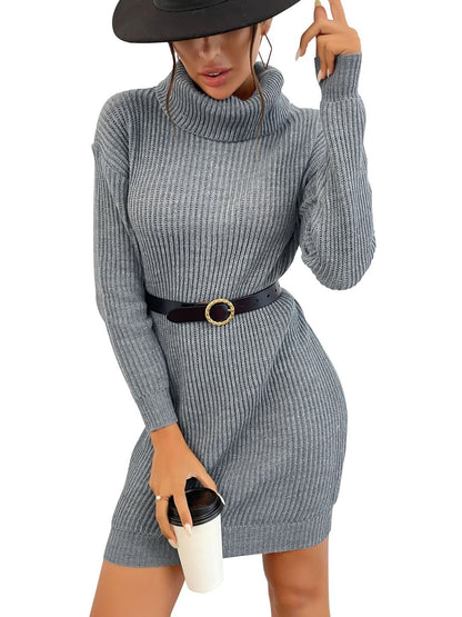 Women's Grey Ribbed Pullover Blend Printed Regular Fit