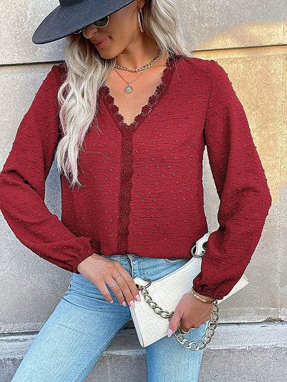 Cotton Top in Maroon - Nowi Korean Fashion