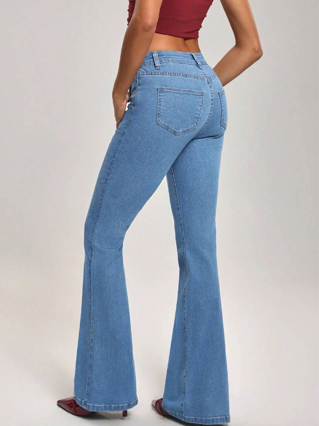 Women Bootcut High-Rise Stretchable Jeans