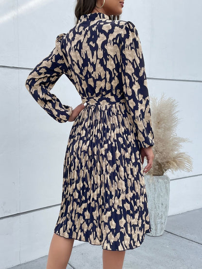 Women's Grey Nowi Print Fit & Flare Midi Dress