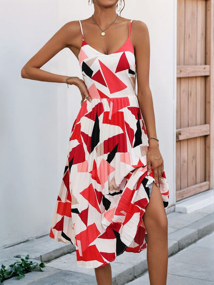 Print A-Line Midi Dress