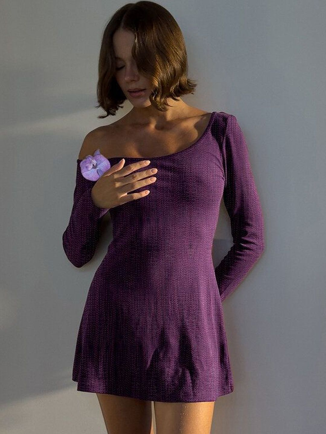 Off-Shoulder Bodycon Mini Dress