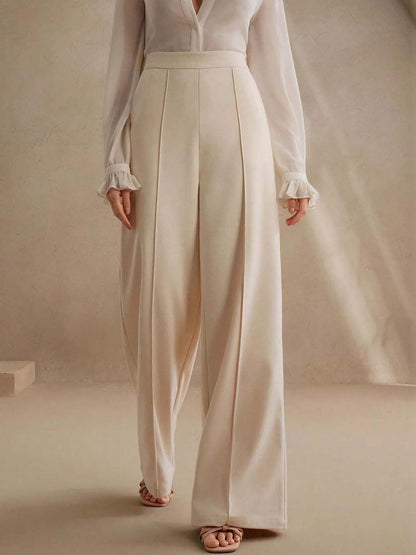 Women Straight Fit High-Rise Trousers