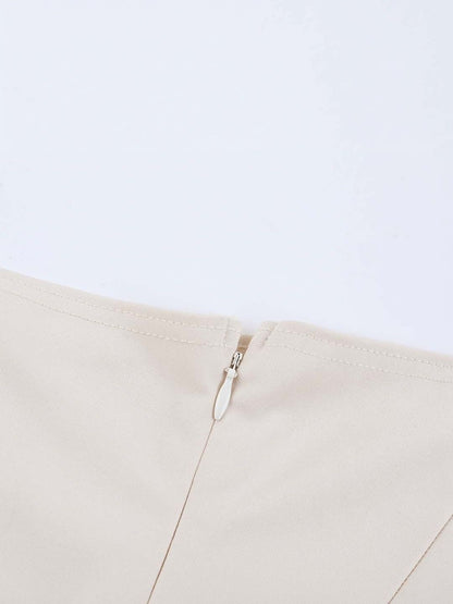 NOWI Sweetheart Neck Cotton Crop Top